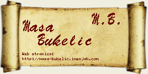 Maša Bukelić vizit kartica